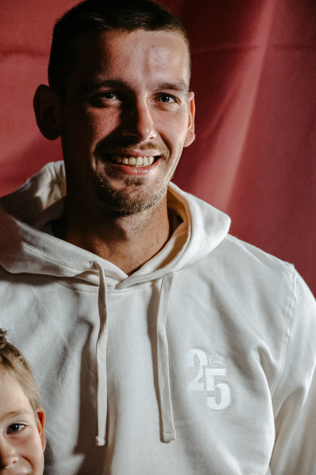 Hoodie 25 - Volwassenen - Gebroken wit