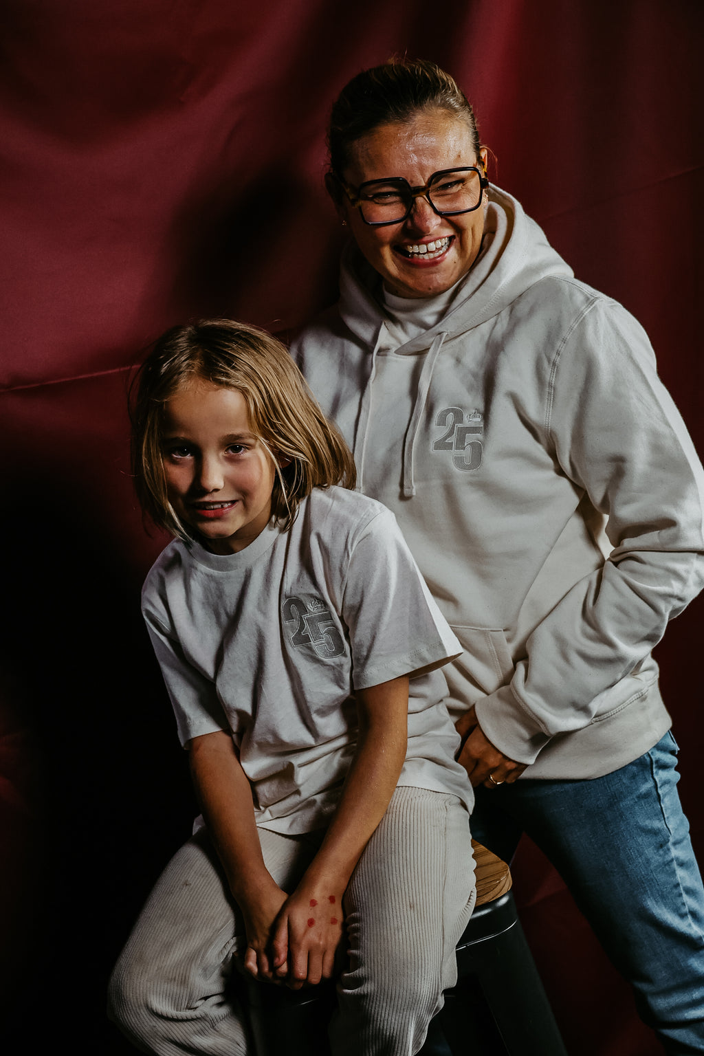 Hoodie 25 - Volwassenen - Gebroken wit