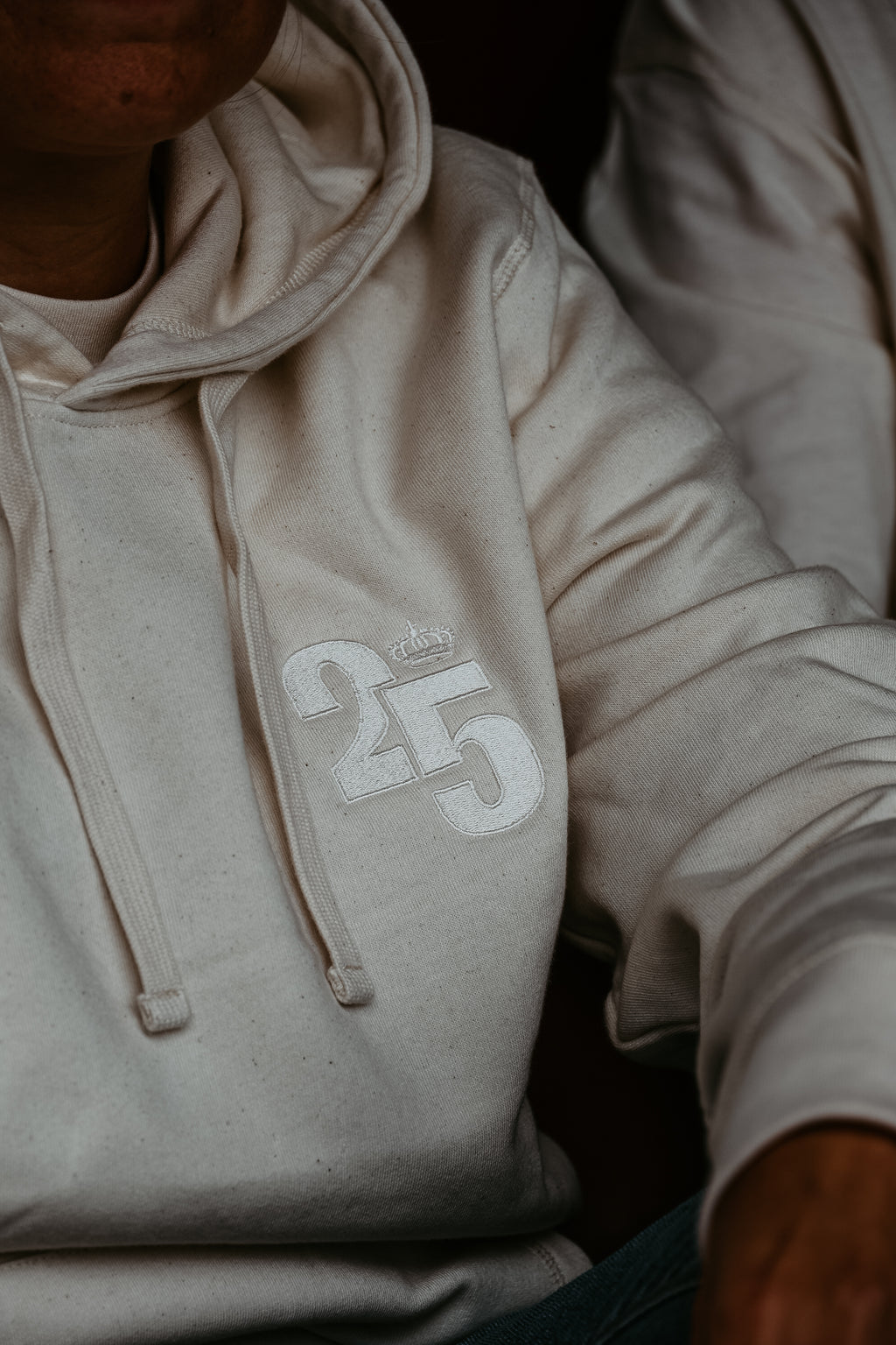 Hoodie 25 - Volwassenen - Gebroken wit