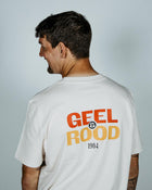 tshirt beige geel & rood volwassen