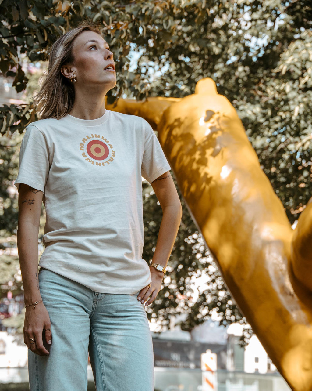 tshirt beige cirkel kids