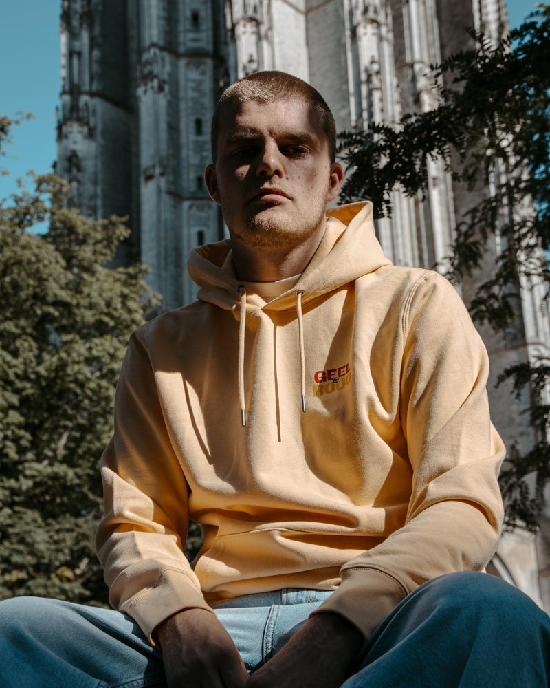 Hoodie geel volwassen