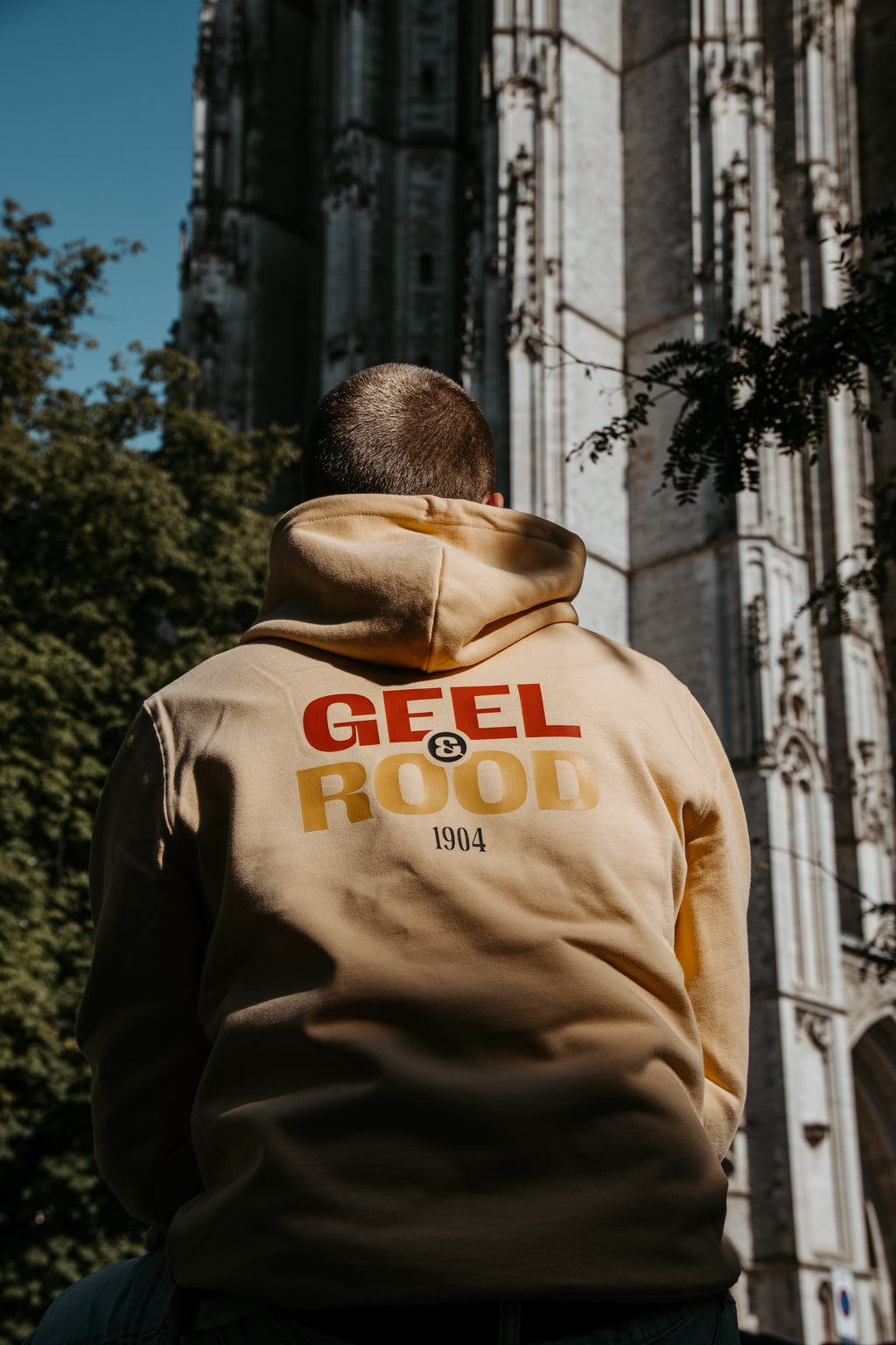 Hoodie geel volwassen
