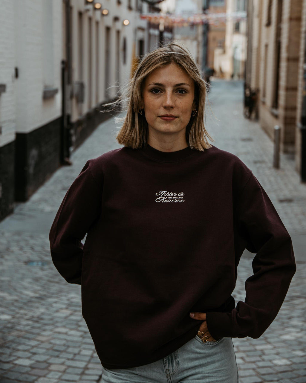 sweater bruin ADK volwassen