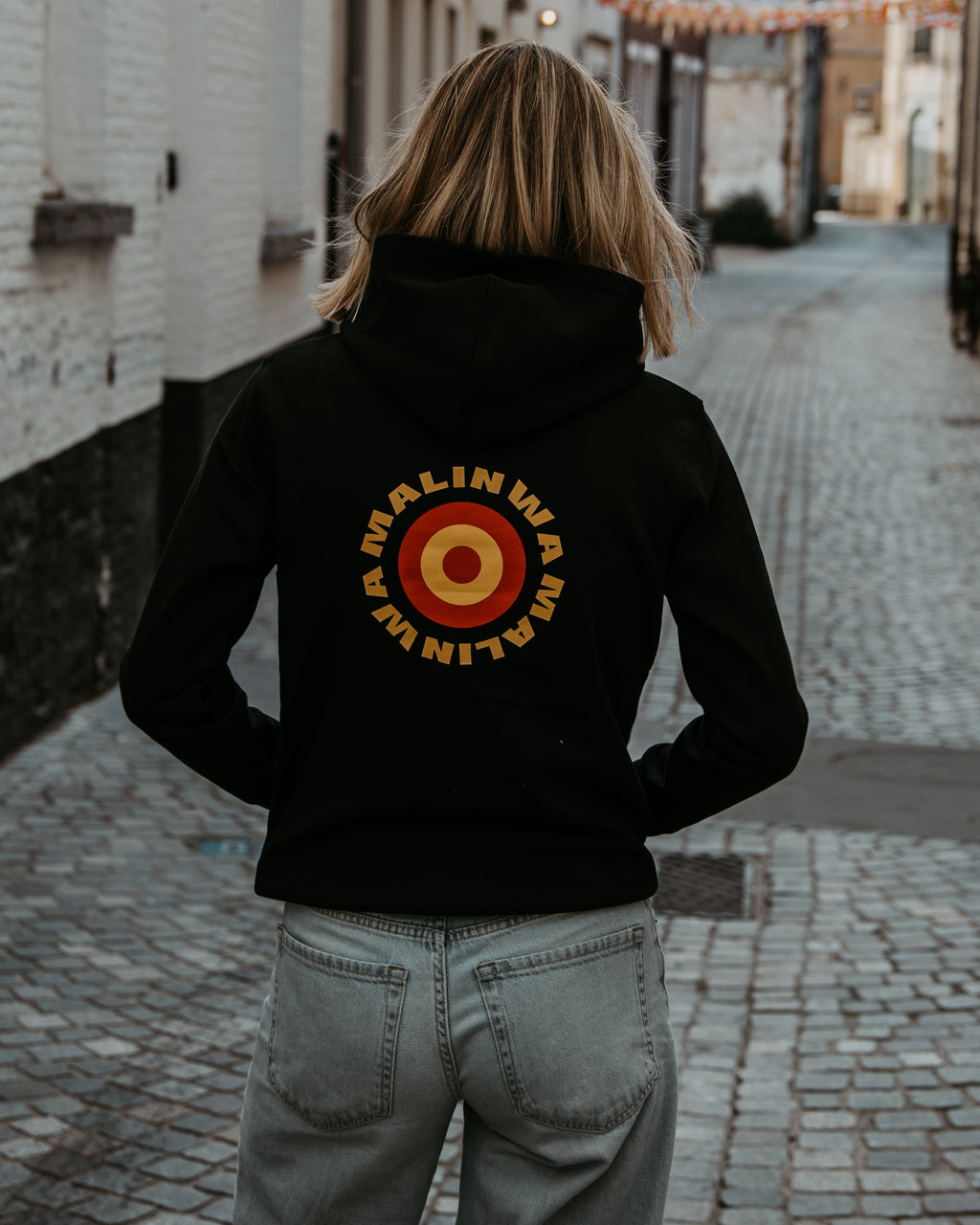 hoodie zwart cirkel kids