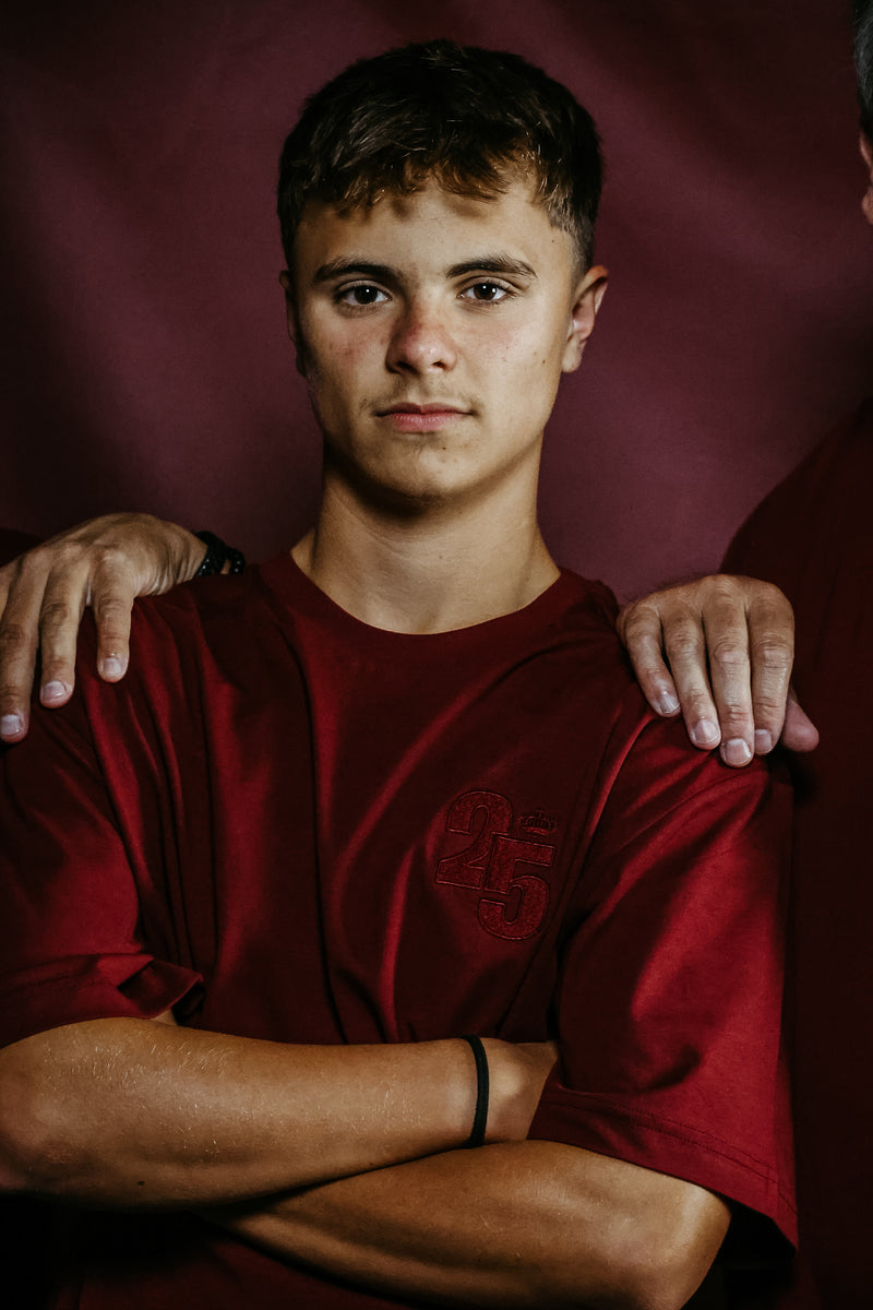 T-shirt 25 - Volwassenen - Bordeaux